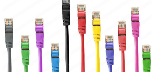 Cabos de rede de várias cores